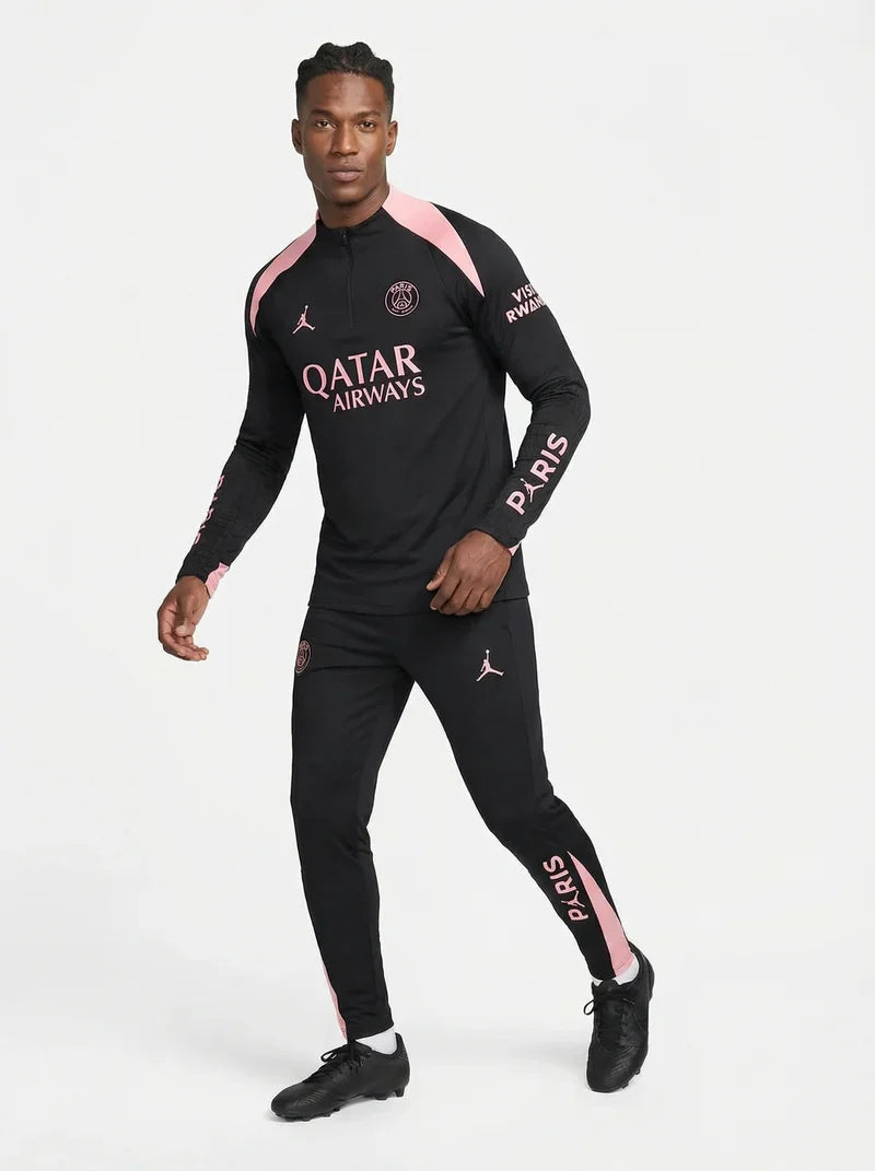 PSG BLACK AND PINK TRACKSUIT