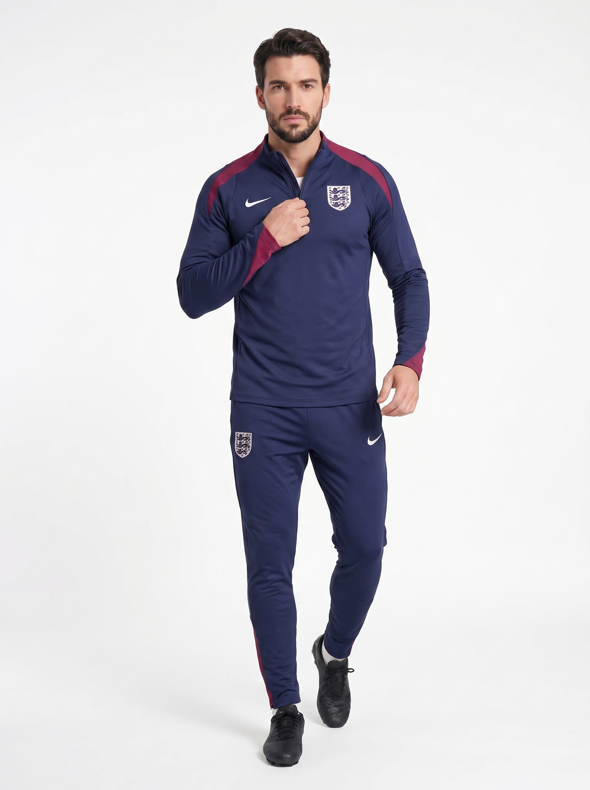ENGLAND DARK BLUE & RED TRACKSUIT