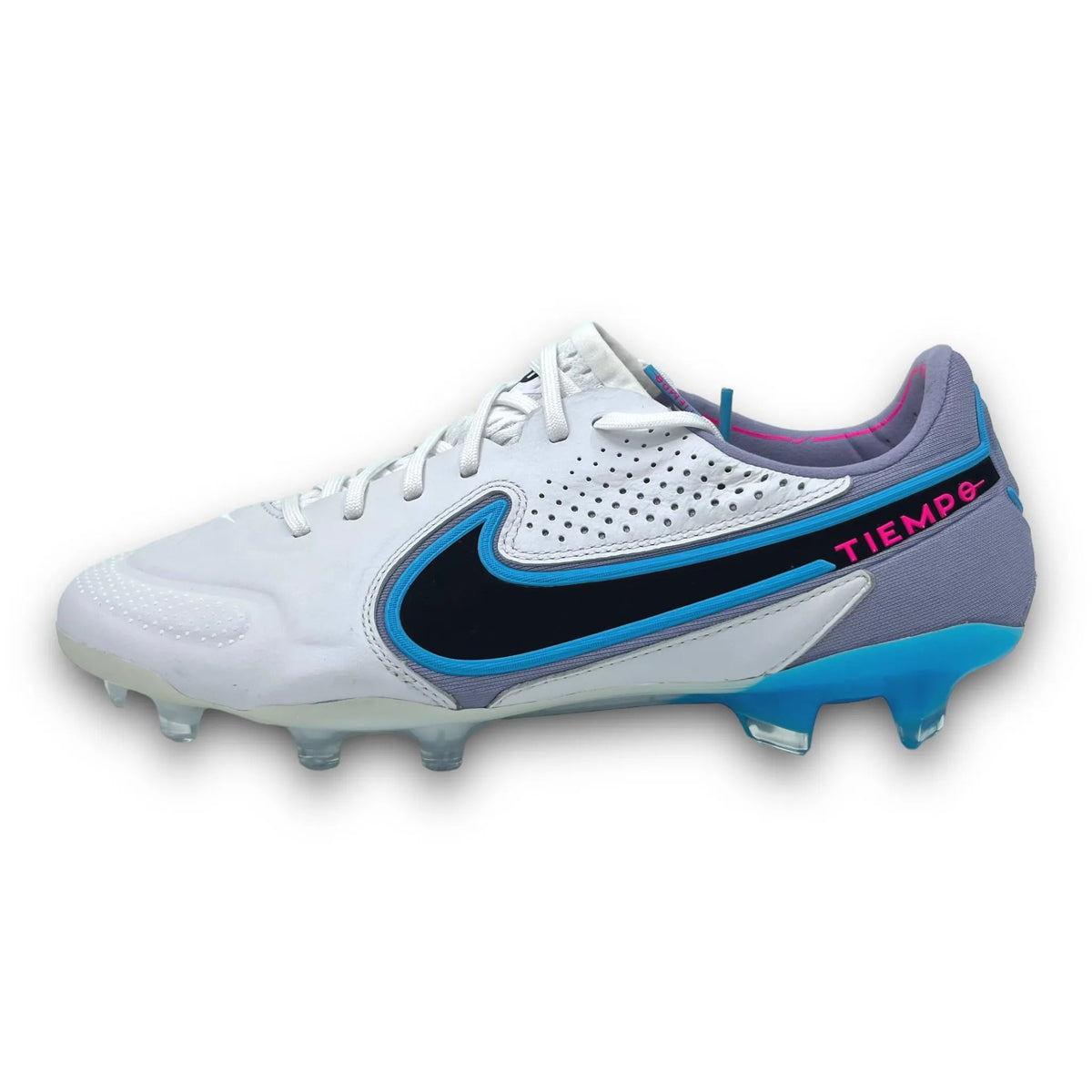 TIEMPO LEGEND 9 ELITE FG FOOTBALL BOOTS WHITE BLUE