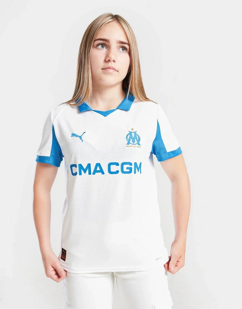 OLYMPIQUE MARSEILLE 2025/26 HOME SHIRT JUNIOR